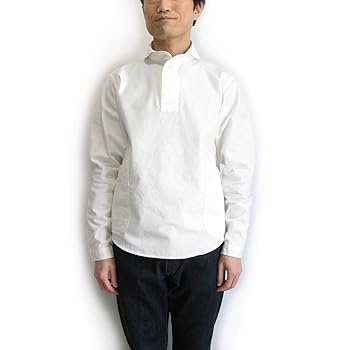 LOLO - LOLO プルオーバーシャツ ブラウス ラウンドカラー 長袖 S 青 LS-3 Amazon.co.jp: [ロロ] 定番プルオーバーシャツ (S, ホワイト