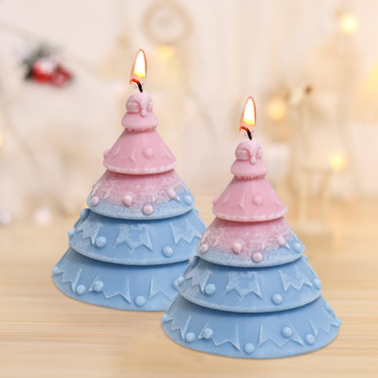 Moule À Bougie Sapin De Noël Moule en silicone pour art, artisanat, plâtre,