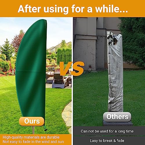 Cantilever Parasol Cover Waterproof, Fit for 2.5m 2.7m 3m 4m Patio Large Overhanging Outdoor Parasol 600D Oxford UV Resistant Windproof Garden Umbrella Cover with Zip - Image 4