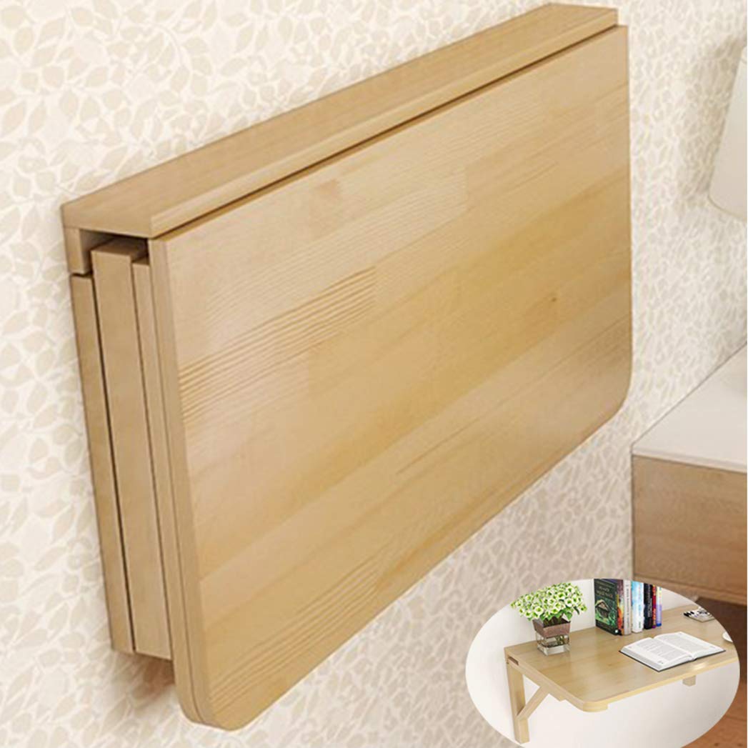 Tavolo Pieghevole da Parete in Legno di pino,Elegant Supporti Pieghevole Multifunzione Salvaspazio Muro per Garage/Cucina Piccolo Lavoro Ribaltabile a Parete Pranzo, Tavolino