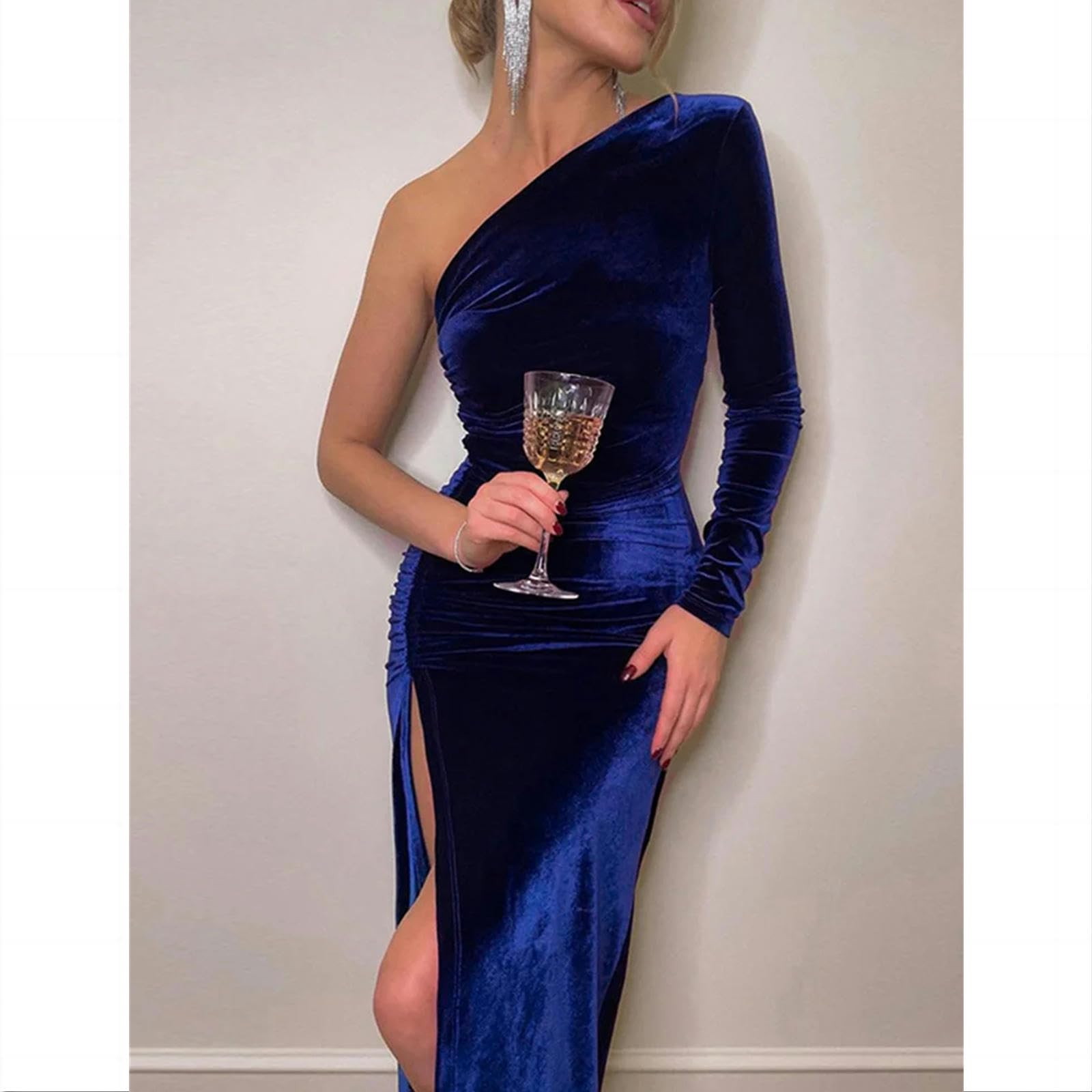 Vestito Donna Invernale Donne Elegante Assegna Bodycon Midi Sale Competto della Manse Lunga