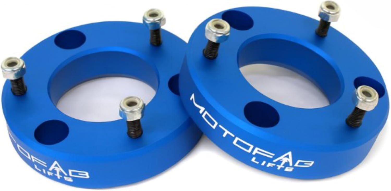 MotoFabLifts 2" Leveling Kit Compatible with 2007-2025 Chevy Silverado 1500 Avalanche Suburban Tahoe/GMC Sierra Yukon XL1500 (BLUE)