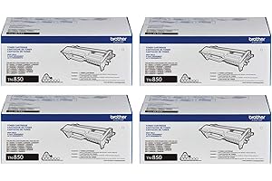 Brother TN-850 High Yield Toner Cartridge, 4-Pack Black