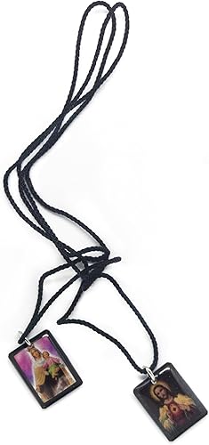 Escapulario de cristal acrílico hecho a mano del Sagrado Corazón de Jesús, Sagrada Virgen del Carmen, Sagrada Virgen de Guadalupe y San Miguel