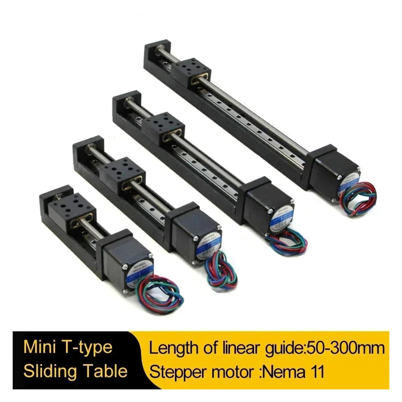 Etapa deslizante tipo T de 50-300 mm con motor Nema11 for CNC/3D