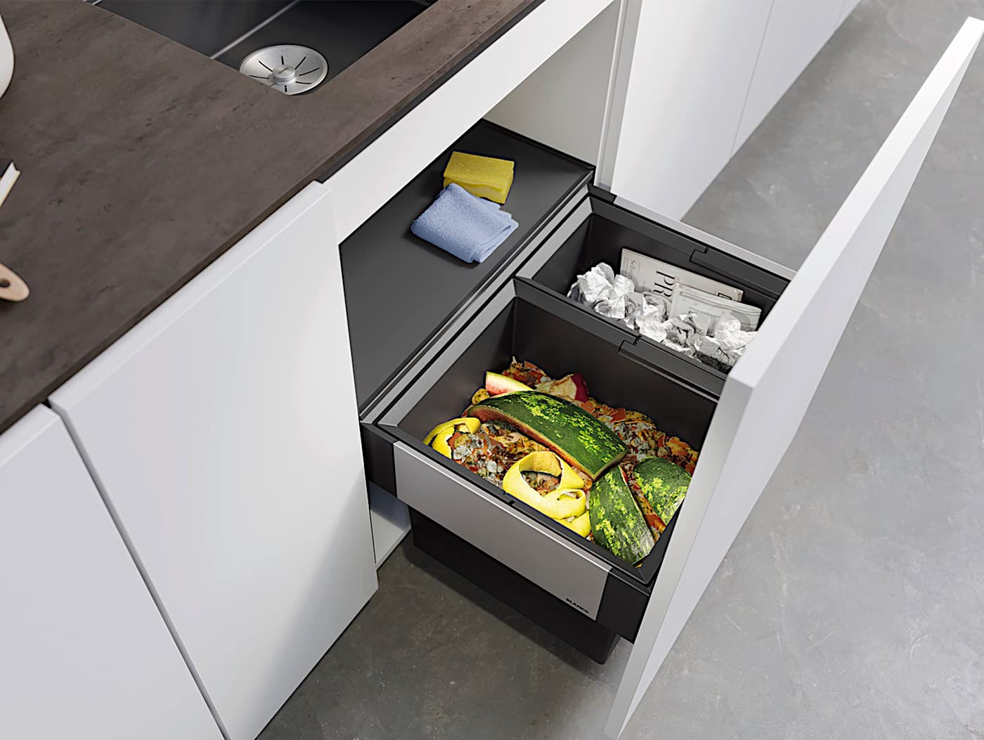 BLANCO SELECT II Systemabdeckung 556 x 399 mm für Schrankbreite 60 cm/Deckel/Sorterabdeckung/Blanco Select II