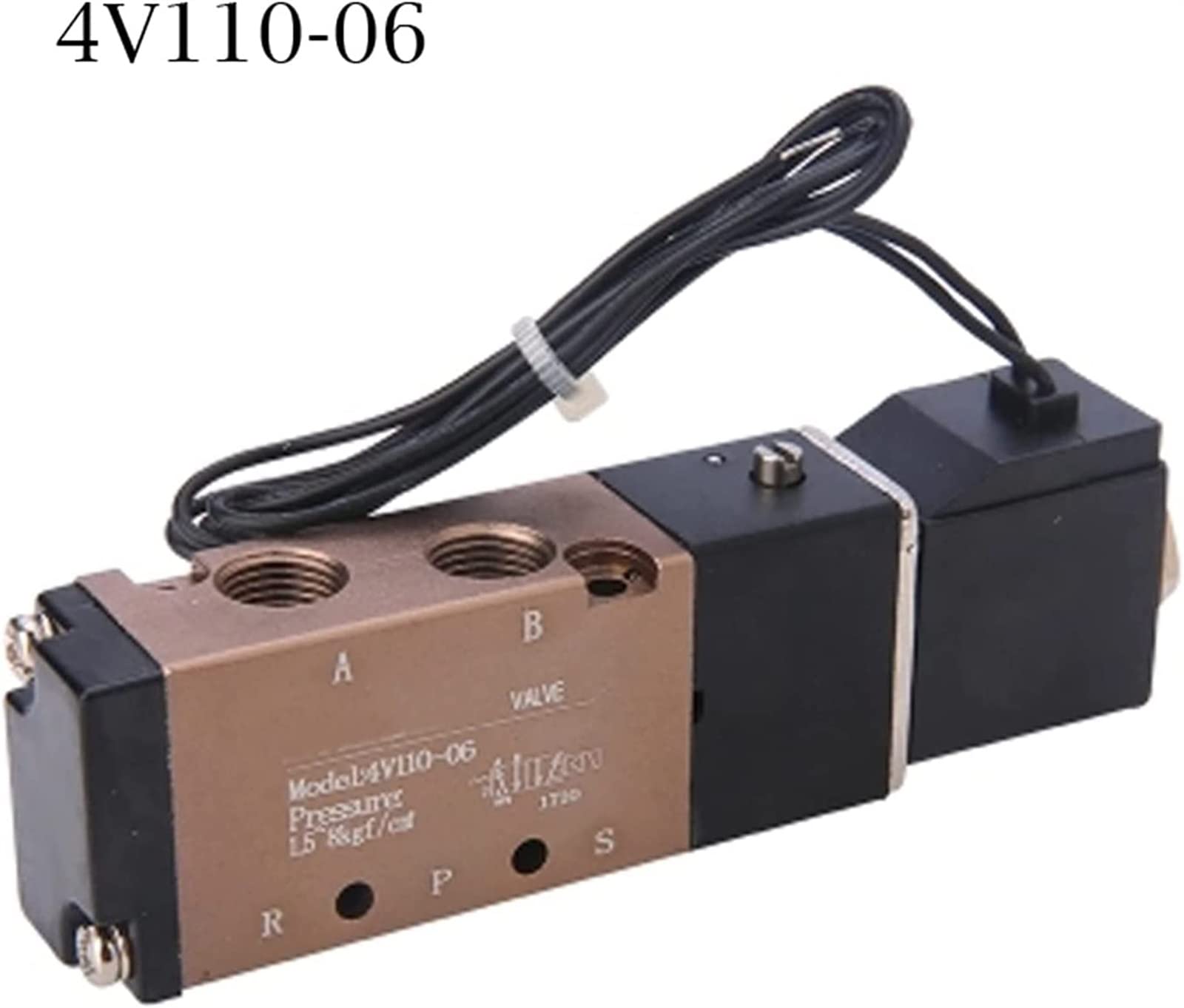 Válvula Solenoide neumática Doble DC12V 24V, silenciador de válvula electromagnética 4V110-06, Juego de Base de Ajuste rápido AC110v 220v útil(6mm Fittings,DC12V)