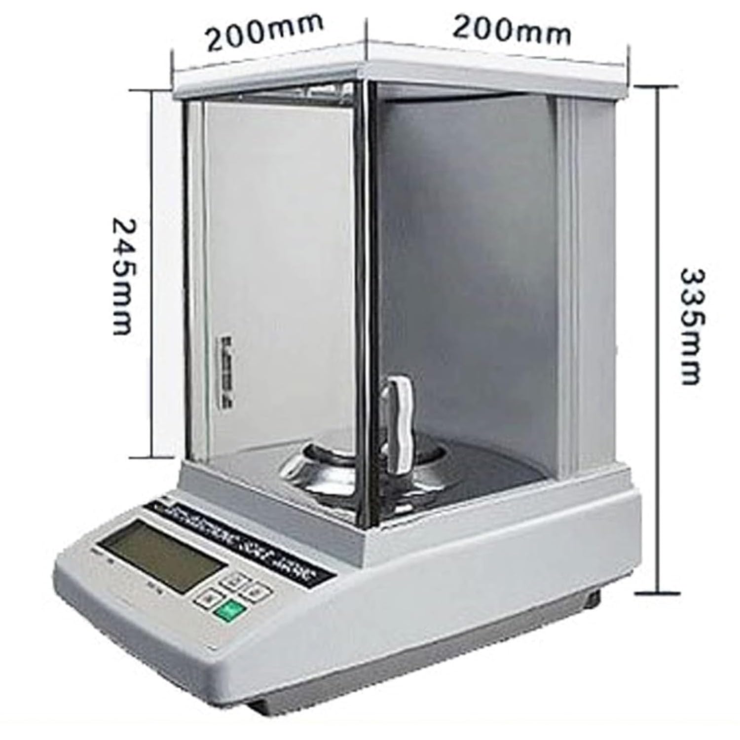 Balanza De Laboratorio De Alta Precisión, Balanza Analítica 0,1 MG con Pantalla LCD Y Protector De Cristal, Compatible con 7 Unidades De Conversión E Interfaz RS232, para Laboratorio Y Joyería