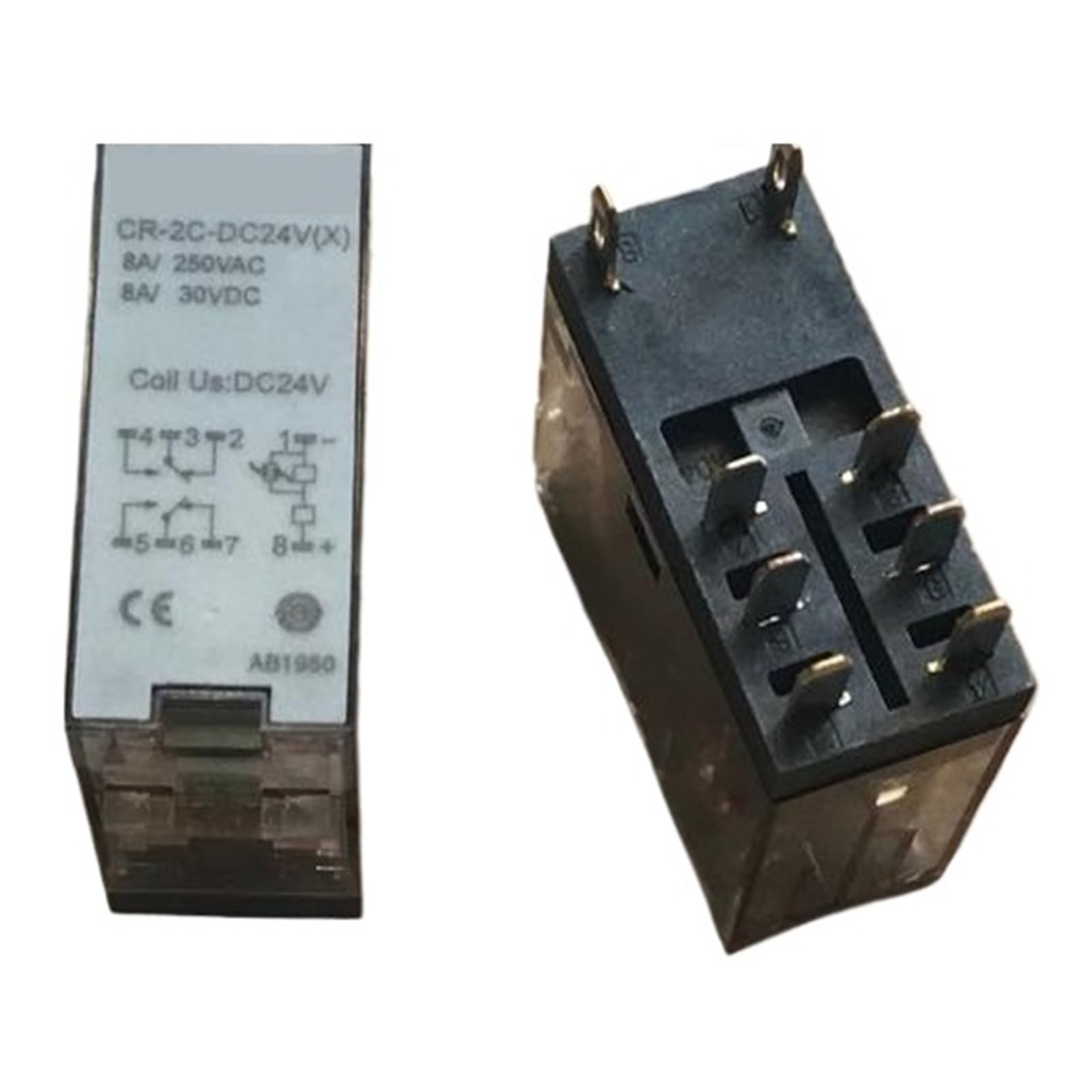 NWPNLXEA 1pcs CR-2C-DC24V Intermediate Relay 8A 250VAC 8 Pins