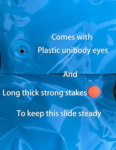 Miniatura 7 de Gnimihz Antideslizantes de 30 x 6 pies resistentes con 2 tablas de bodyboard, tobogán de agua más grueso, diseño resistente al desgarro, fácil de