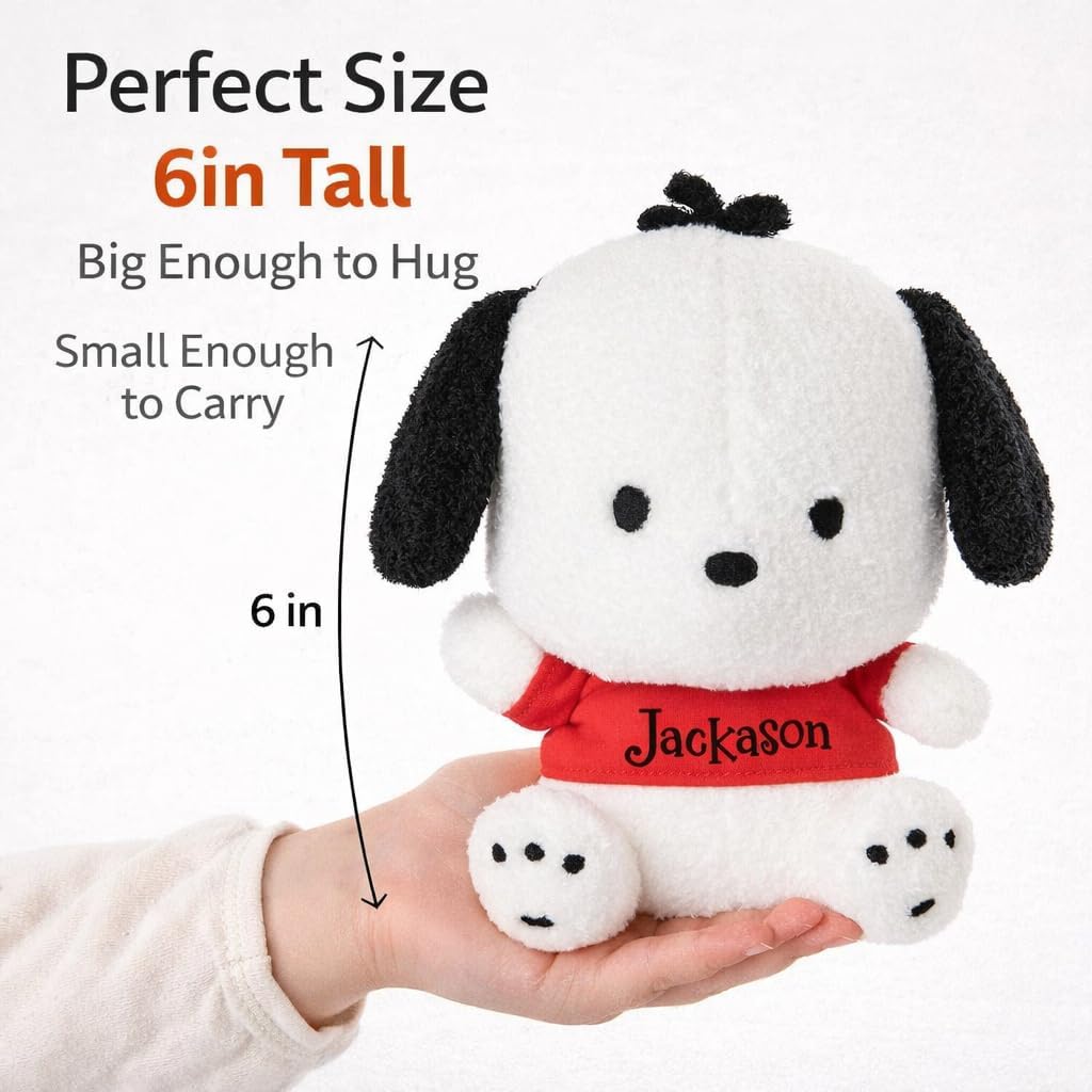 Hello Kitty Pochacco Plush - Personalized Officially Licensed Sanrio Premium Stuffed Animal Toy with Custom Name