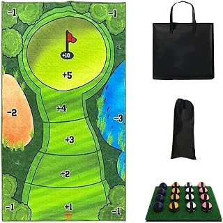 Battle Royale Golf Games Casual Golf Game Set Mat for Adults and Kids Velcro Golf Chipping Game Training Aid-Golf Accessories for Men Golf Putting Mat Green Golf Gifts for Men(150cmx80cm)