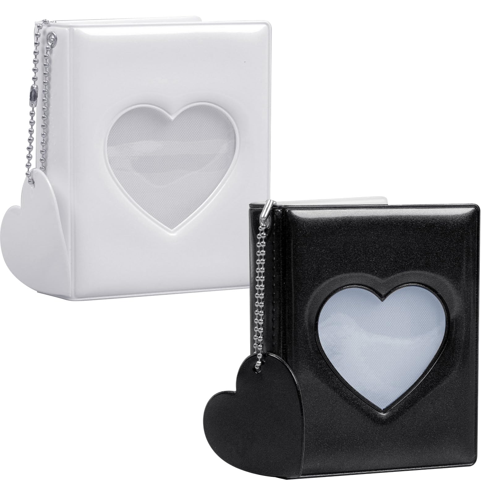 Mini classeur cartes photo 7,6 cm album de poche 32 poches cœur
