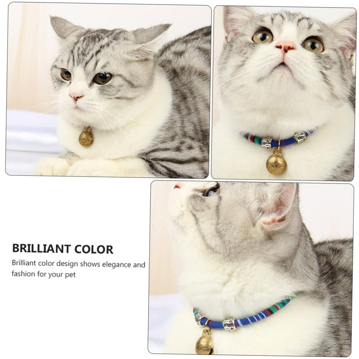 INOOMP 9pezzi Collarper Gatti Con Campanello Stile Collare Regolabile Per Gatti Accessori Per Animali Domestici Per Ogni Occasione