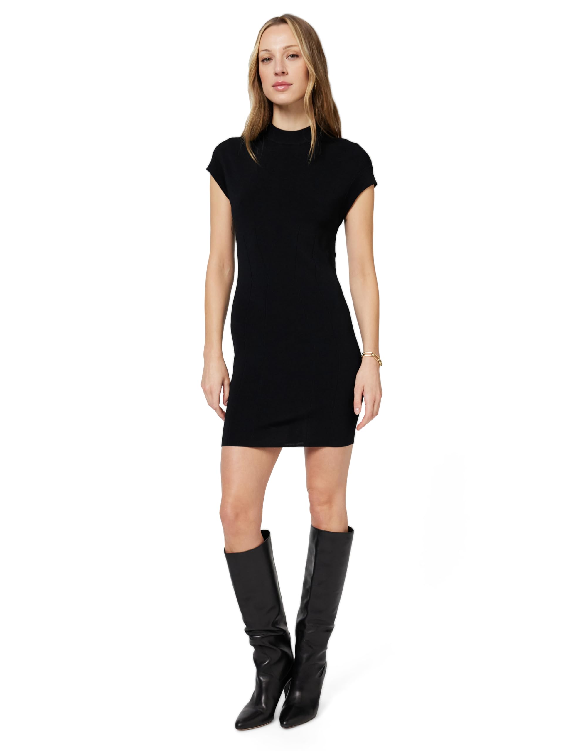 Armani Exchange Women's Black Knitted Bodycon Dress, S