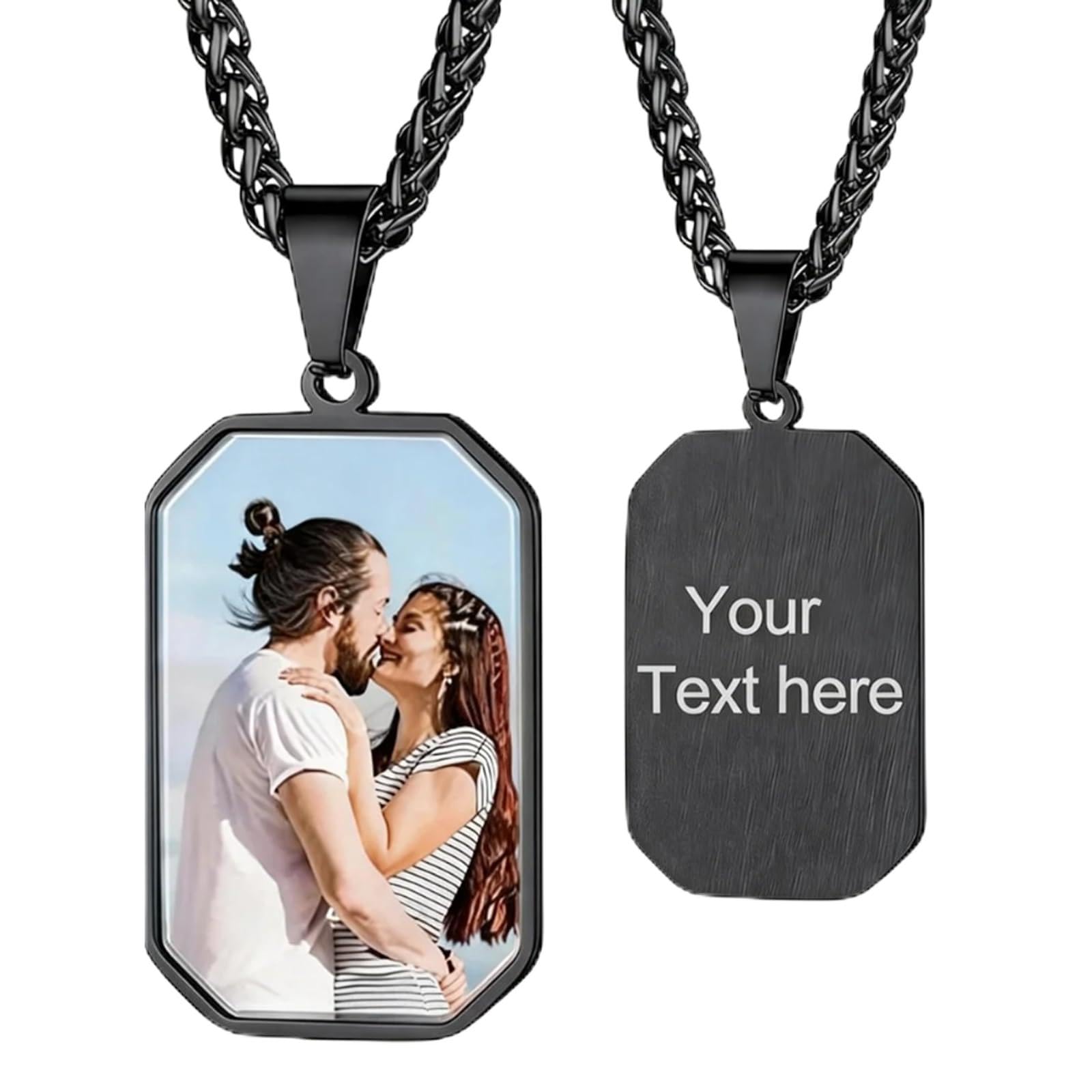 Picture Necklace Personalized Photo,Custom Disc/Heart Pendant for Men Women Dad Mom Customized Necklace with Chain Photos Memorial Gifts for Mother's Day, Birthday, Anniversary