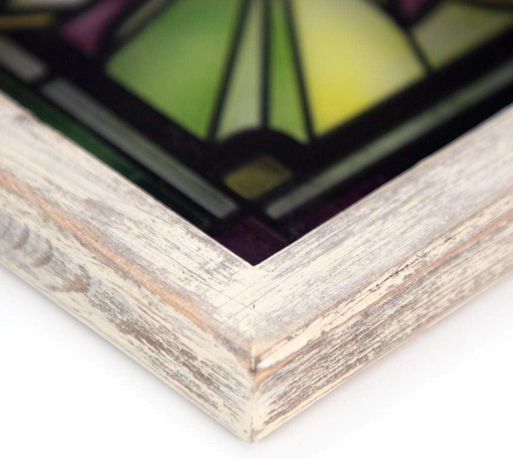 Wild Wings “Northland Retreat Loon” Stained Glass Art by Gene Stevens – 9" x 9" Wildlife Window Panel with Black Frame, Ready to Hang, Made in USA