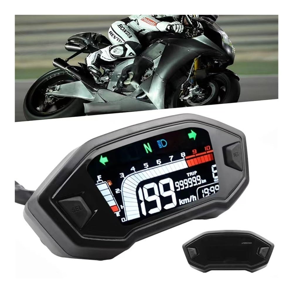 Tachimetro Contagiri Da Pannello Digitale Per Moto Da 1 A 6 Marce Da 8 V A 12 V Tachimetro Universale Per Cruscotto Digitale Per Moto