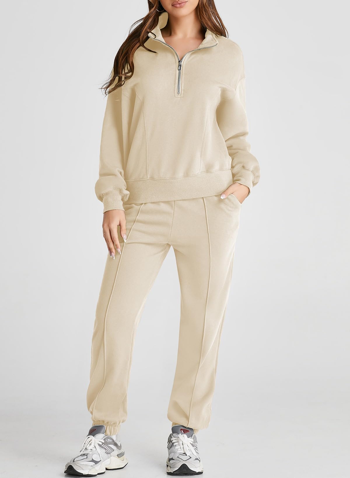Herseas Conjunto de 2 piezas para mujer, sudadera y pantalones deportivos, conjunto a juego para el otoño 2025