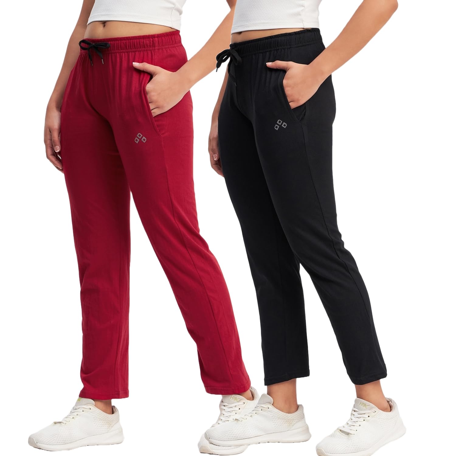 Cotton Pyjamas for Women and Girls Combo with Side Pockets|Pajama Lounge Wear Pants Pack of 2-image-2