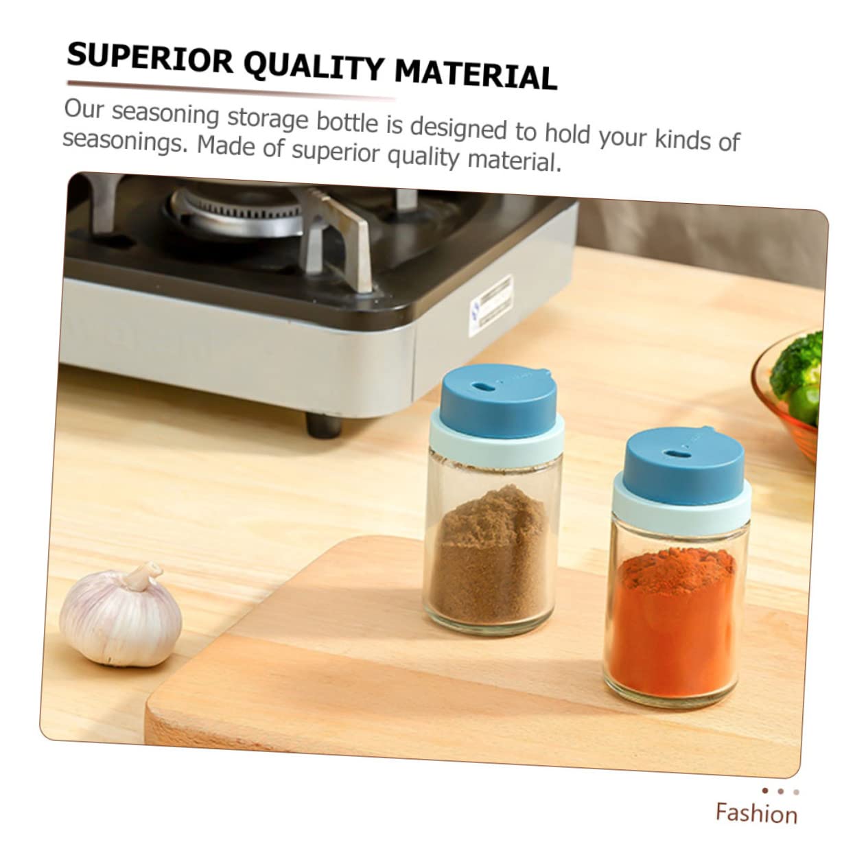STOBAZA Seasoning Jars Spice Storage Bottle Pepper Salt Shaker Set for Kitchen