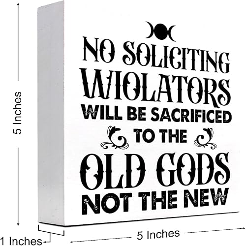 Miniatura 2 de Letrero de "No Soliciting for House Funny Violators will be Sacrificed to the Old Gods Not the New Wood" ("No Soliciting Sign for House Funny