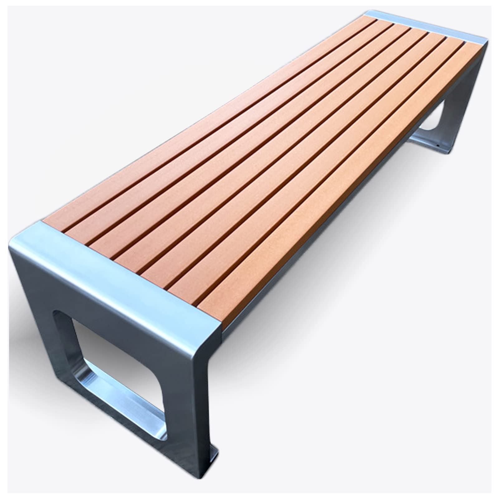 Panchina da Esterno, Patio Parco Giardino in Metallo da Esterno, Panca da Giardino da Esterno, Perfetta per Balcone, Picnic, Cortile, Portico,Marrone,100x40x45cm