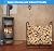 Tikimilor 2.8ft Firewood Rack Holder, Adjustable Heavy Duty Fire Log Stacker Stand for Fireplace, Outdoor Indoor Metal Wood Pile Storage Organizer, Patio Logs Stand tool, Black
