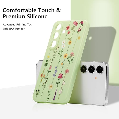 Vista 101 de ZTOFERA Funda protectora delgada para Samsung Galaxy S21 FE 5G, bonito diseño de flores para niñas y mujeres, funda protectora delgada para Galaxy