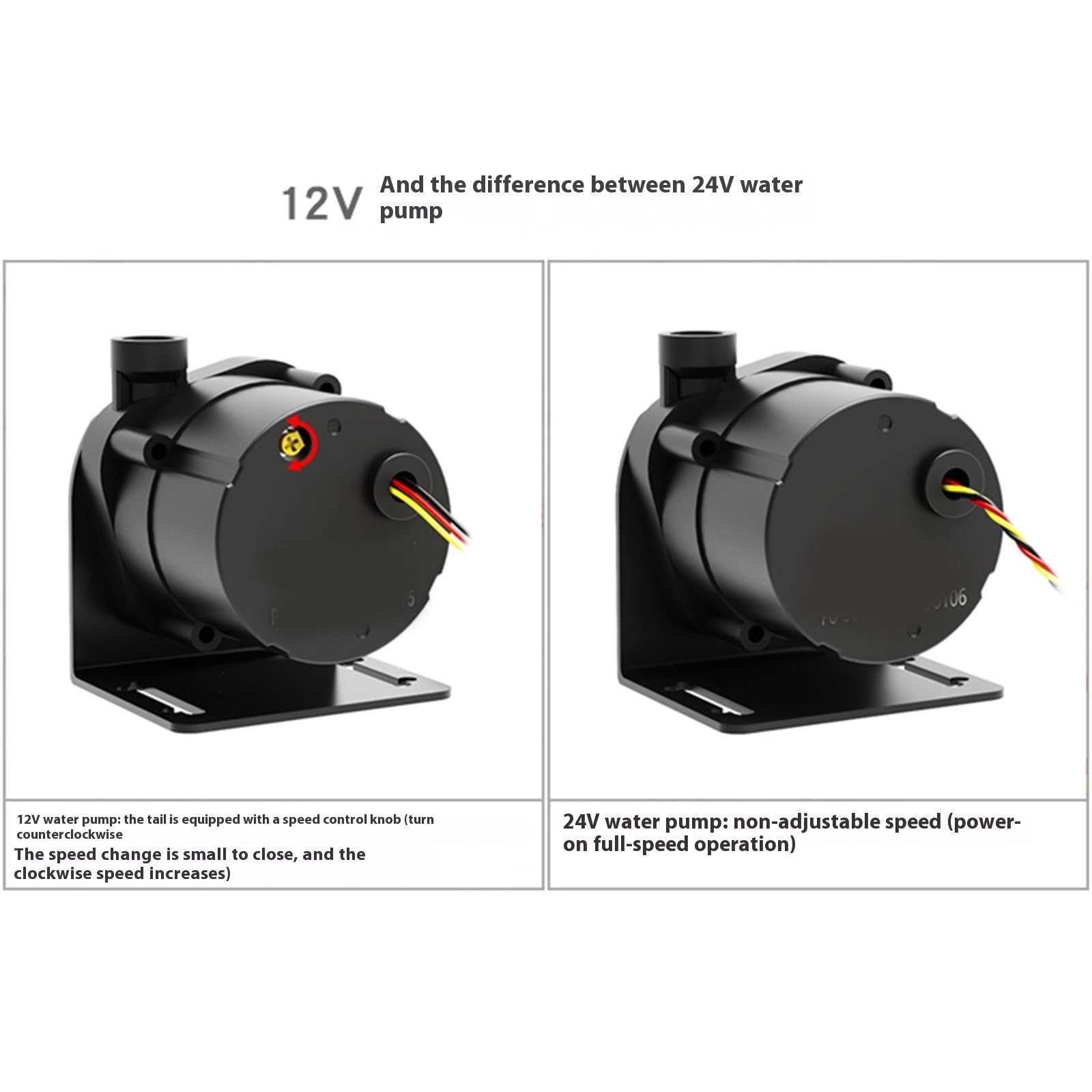PU SC1000 24V Brushless raffreddato ad acqua ABS Nylon Durabilità Tecnologia a prova di perdite per sistemi di raffreddamento del computer Raffreddamento ad acqua ad alto flusso