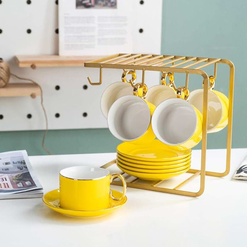 Supporto Per Tazze In Acciaio Inox - Porta 6 Tazze, Per Cucina O Ufficio