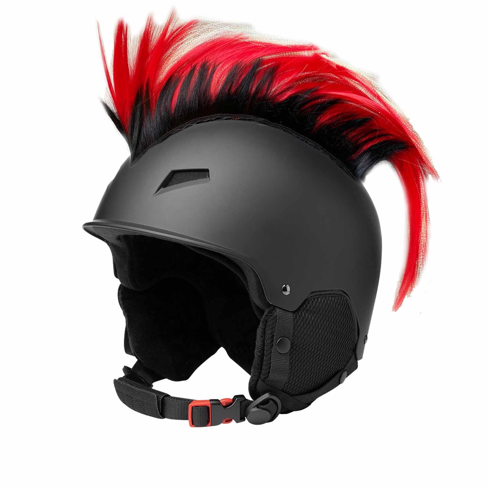 Casque de moto punk Mohawk Golden Apple solution pour se demarquer en ski - 7