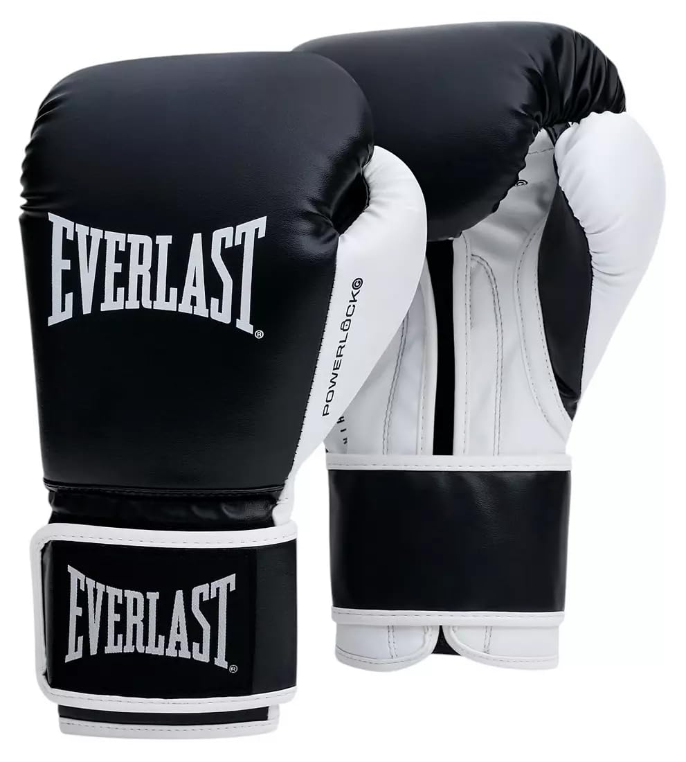 Everlast Powerlock OG 14oz Boxing Gloves (Black/White) | Boxing