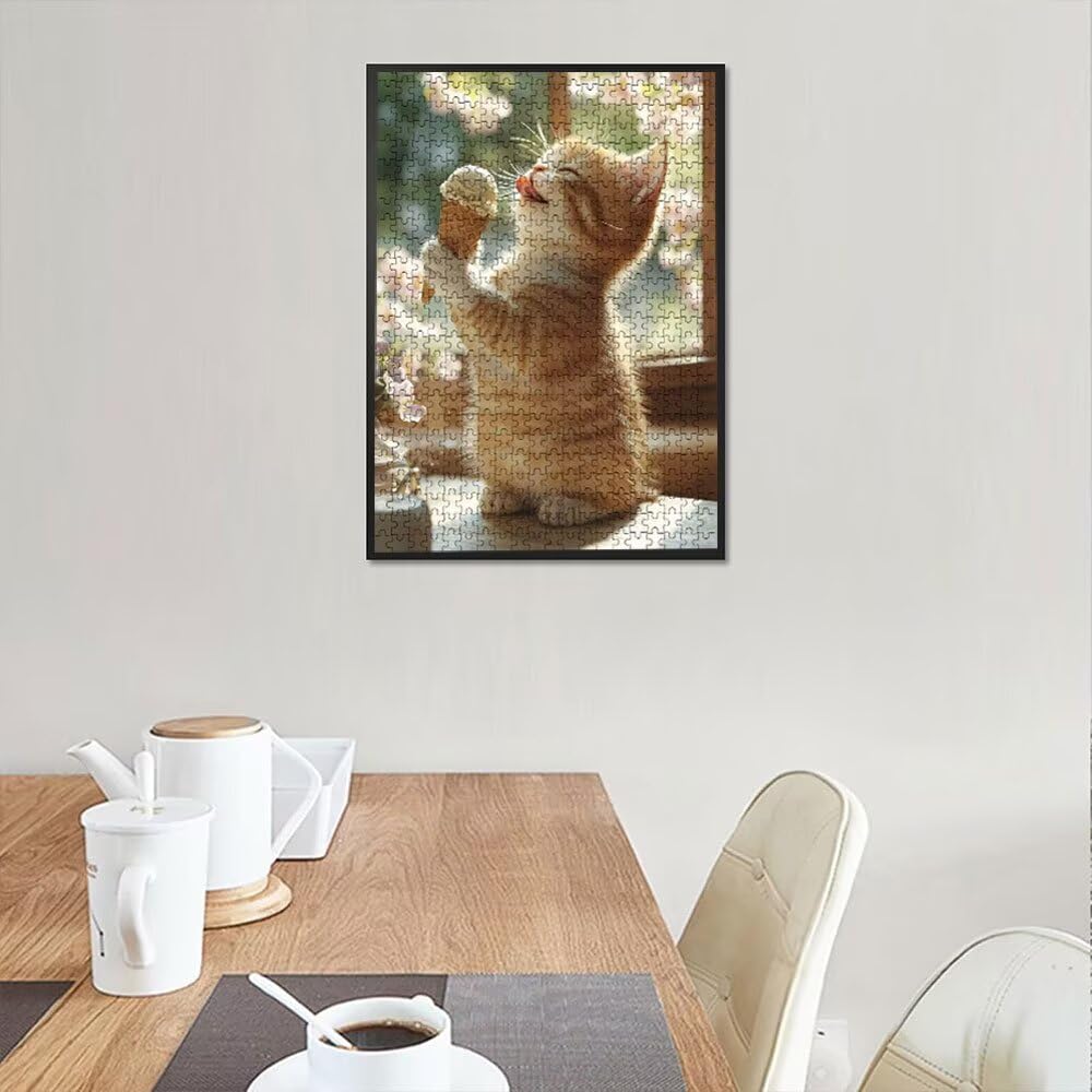 Eiscreme Katze Puzzle 4000 Teile, Klassische Puzzles, Geschicklichkeitsspiel Puzzle für Erwachsene, Puzzlespiele für Die Ganze Familie, Mit Schöner Verpackung, Dekoration Puzzles DX0YL3-88