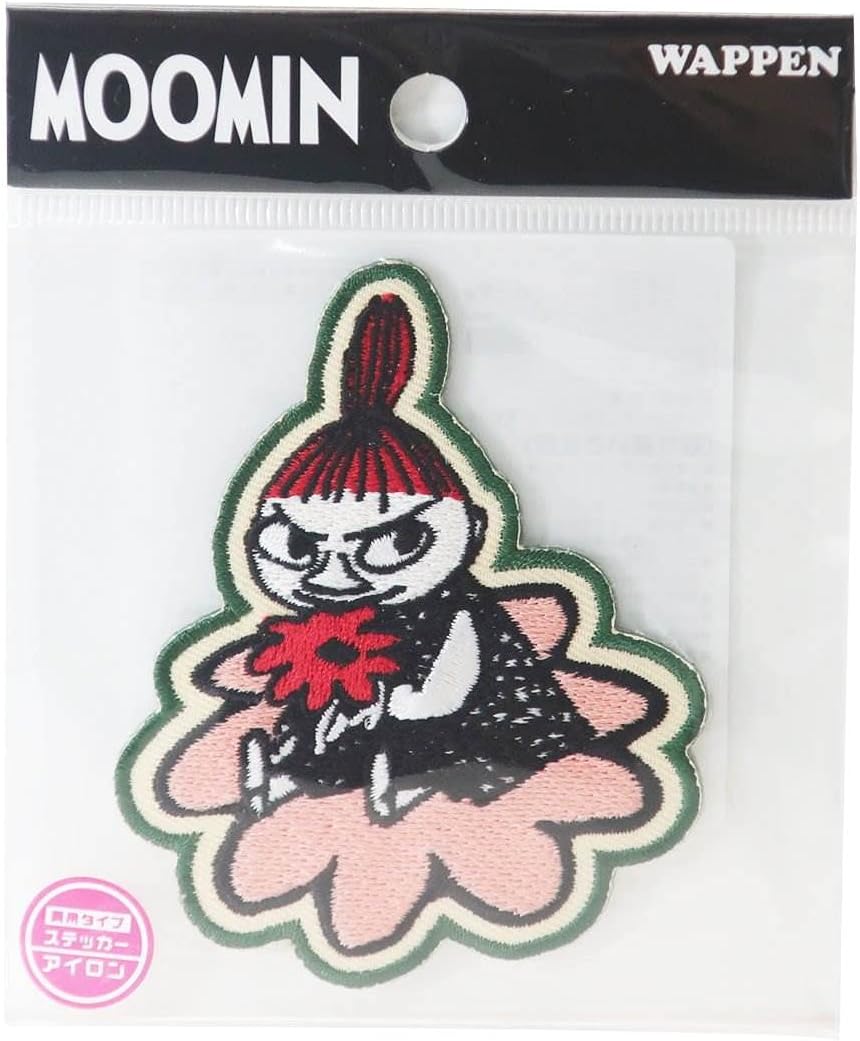 ムーミン 秀逸 ワッペン リトルミイ花の上 レッド Mm2106