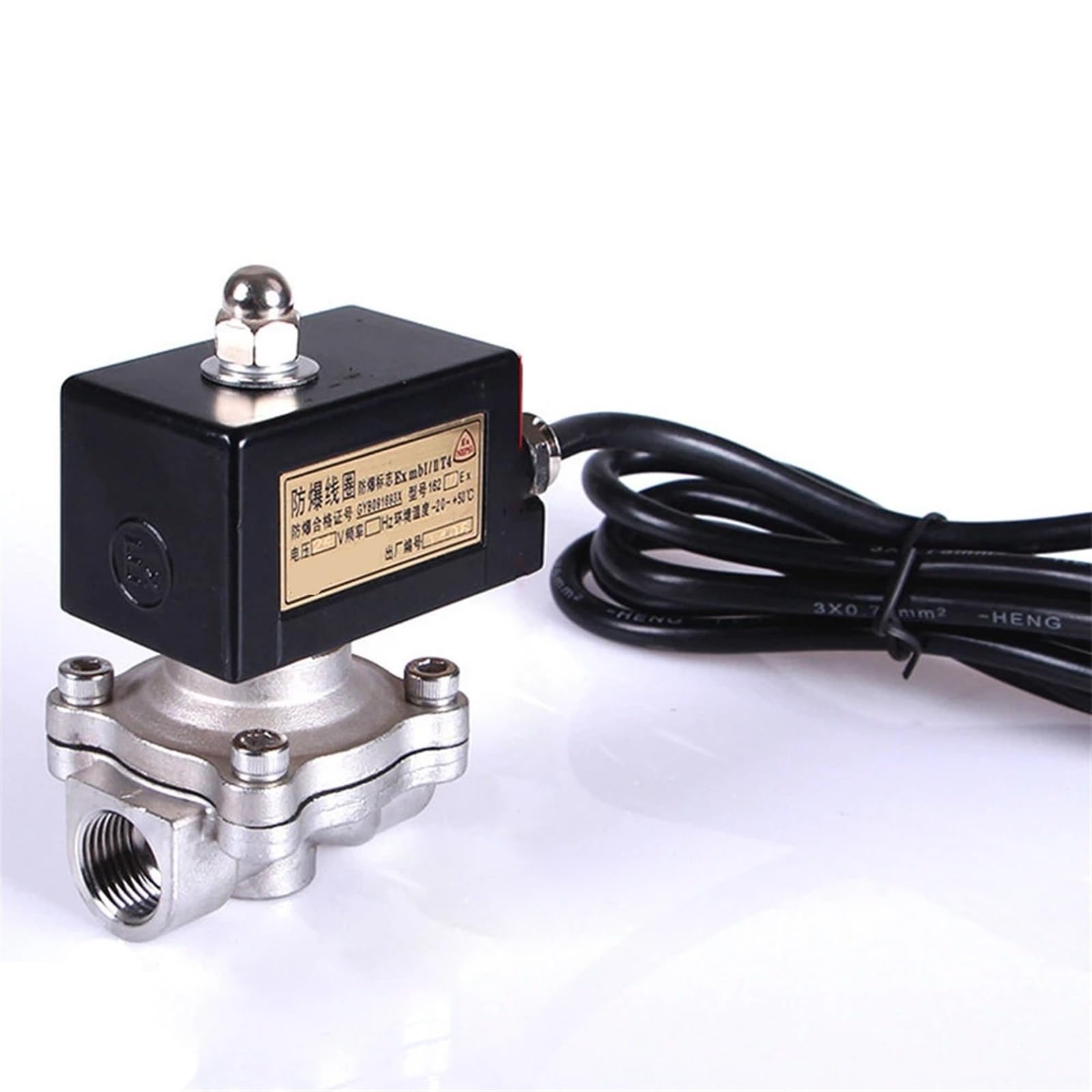 Gnqukebwh 110Vac-Closed 3/8“ Stainless Steel Explosion Proof Solenoid Valve Is Special For Hazardous Area(110Vac-Closed)