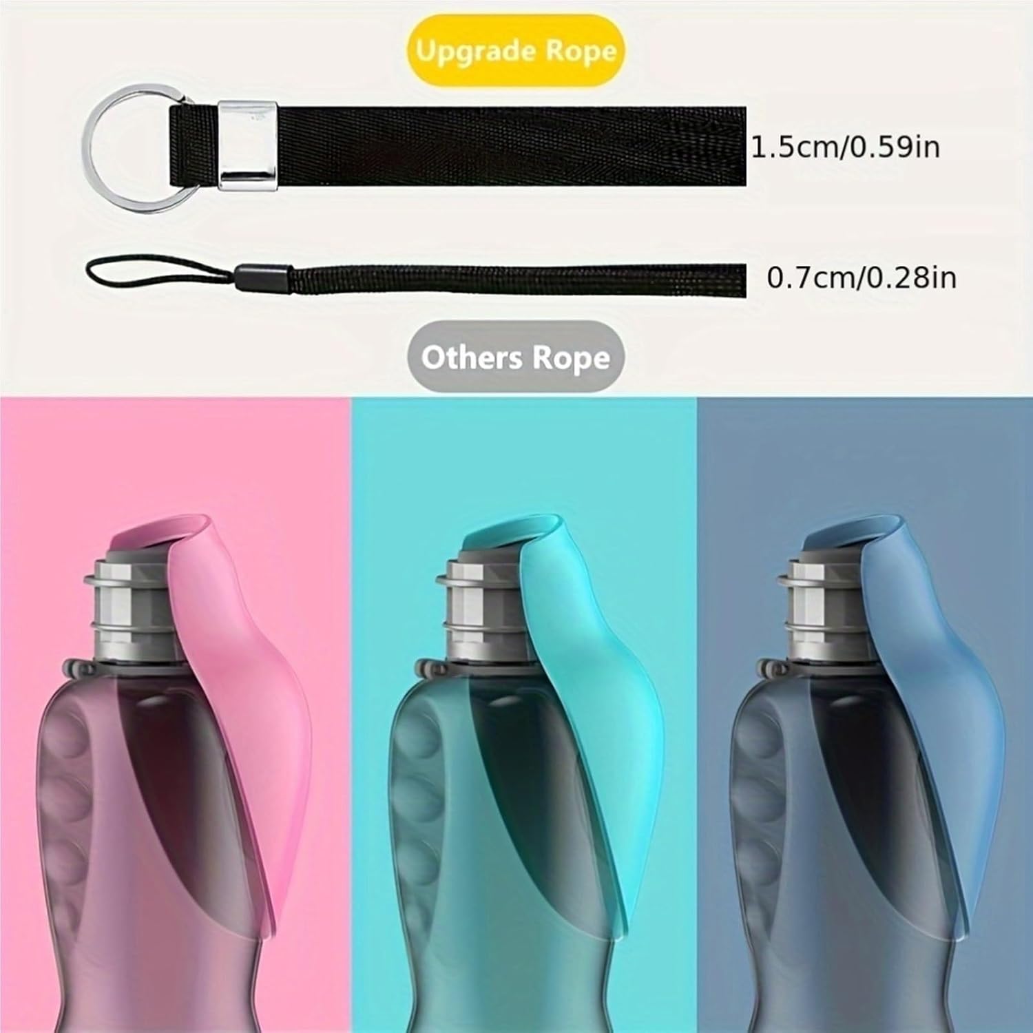 Portable Dog Drinking Bottle 800ml Foldable Dog Water Bottle Spill Proof BPA Free Food Grade for Dogs Travel Walking Hiking Park(Blue)