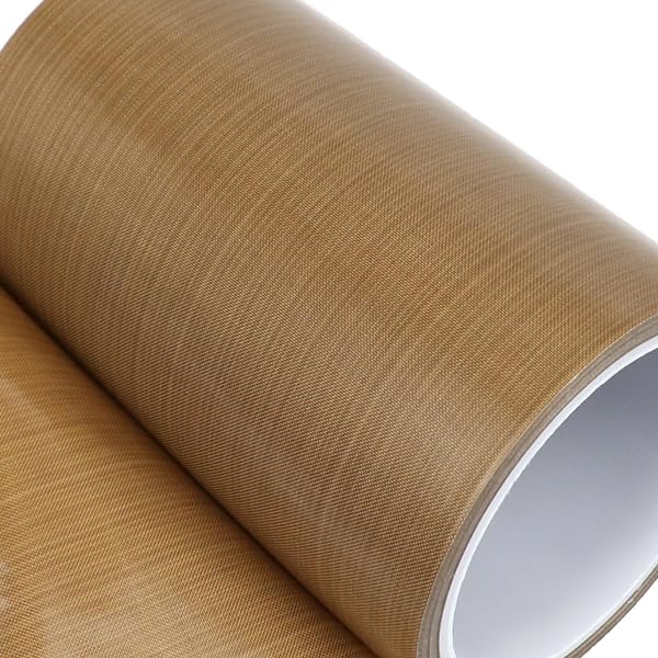 Image of BOMEI PACK PTFE Glass Cloth Tape 6.3mil x 8 inchx 33 ft High Temperature PTFE Tape Abrasion Resistant Surface Protection for Vacuum Sealer Machine, Hand Impulse Sealers Insulation Coated