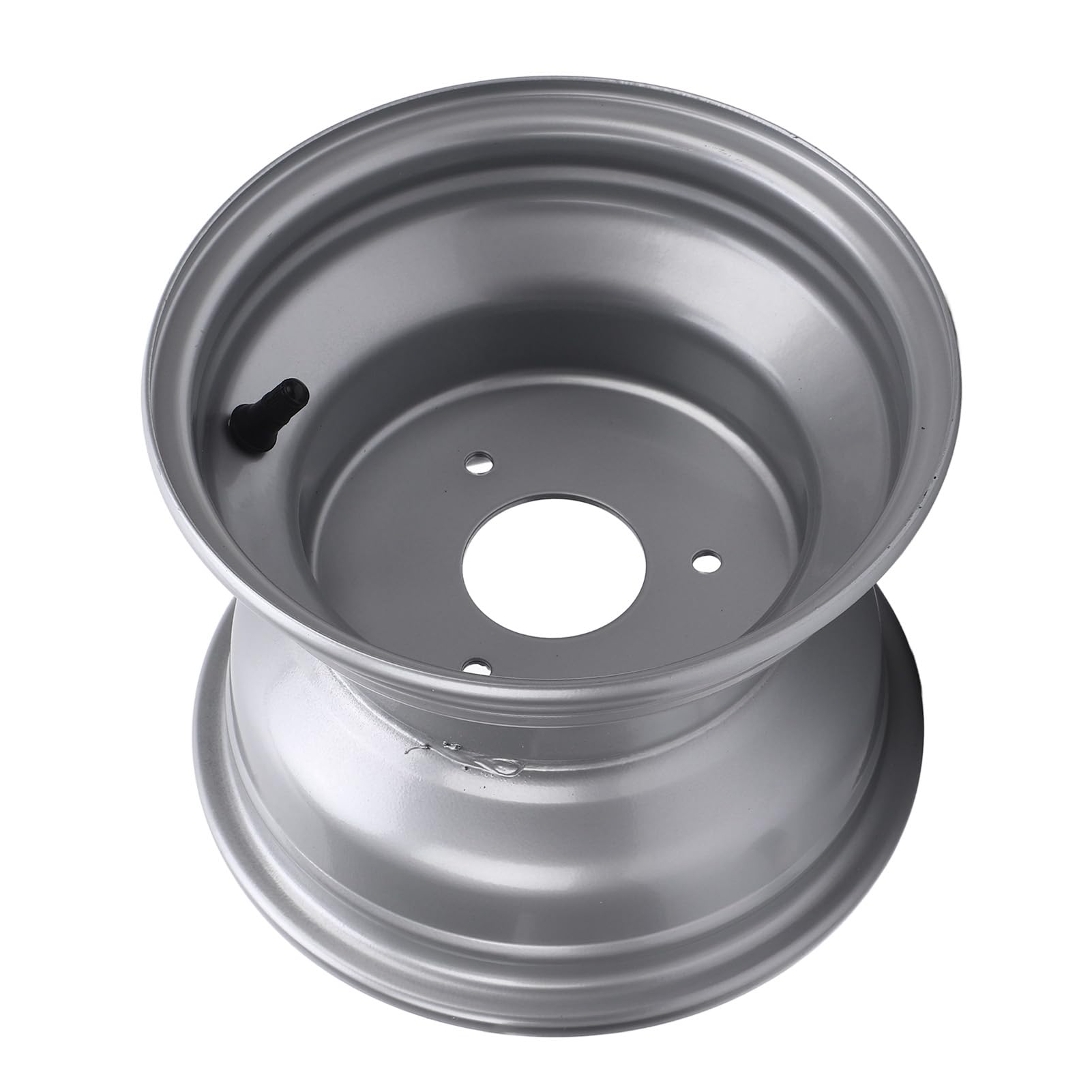 Rime Wheel Hub 18x9.50 8 ATV Rimer de Roue 8 Pouces pour Go Karts Chariots Argent (Trois trous (espacement des trous: 78 mm / 3,07)