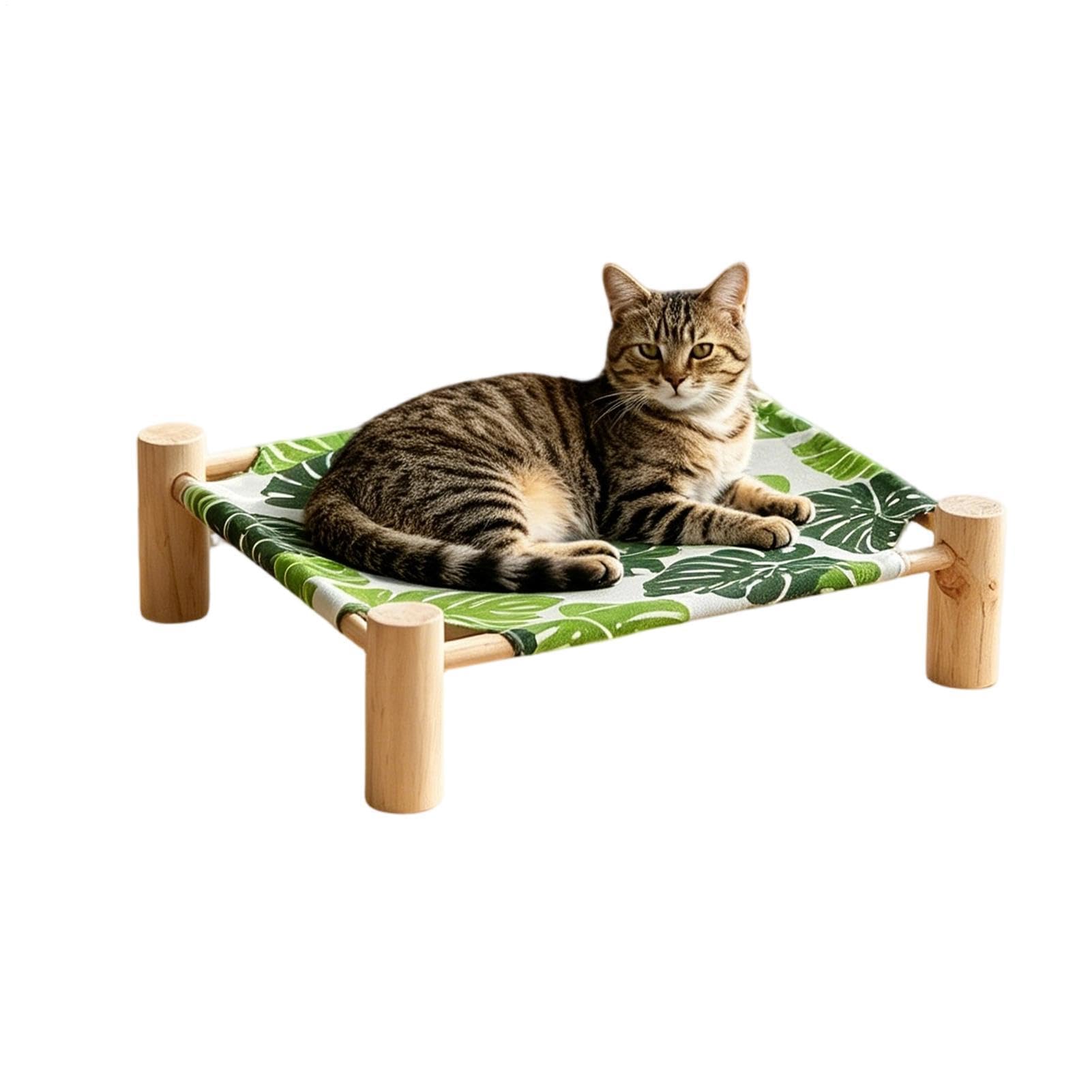 Generico Hamaca para gatos – 53 x 48 x 13 cm Salón para animales elevado, cama para dormir de tela extraíble, reposo transpirable | Estable y elevada, comodidad para dormir, utiliza casa, apart