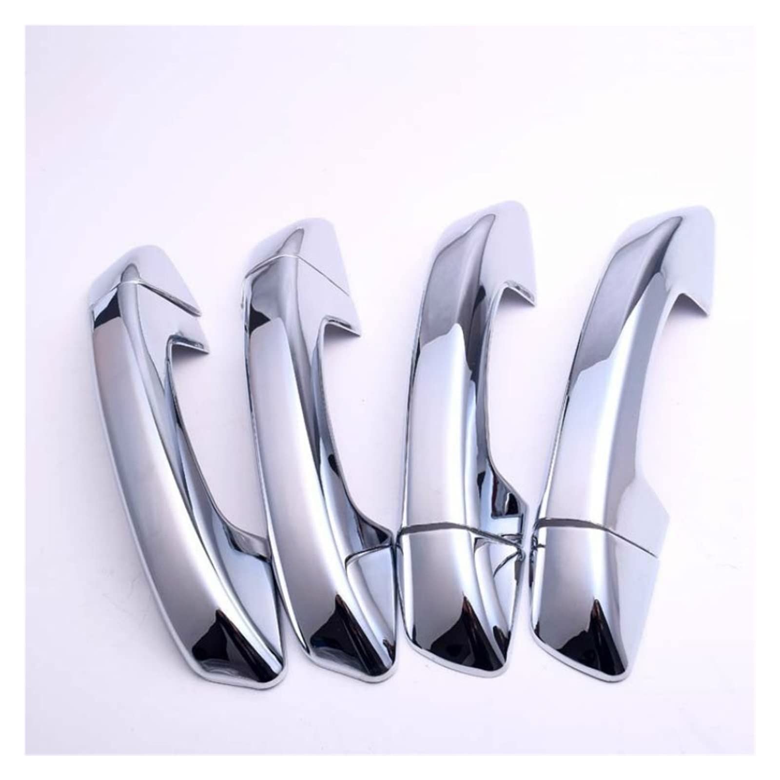 Qwqthgs Silver Car Exterior Door Handle Cap For Superb 2009-2012 Carbon Fiber Chrome Car Side Door Handle Cover Trim(Silver)