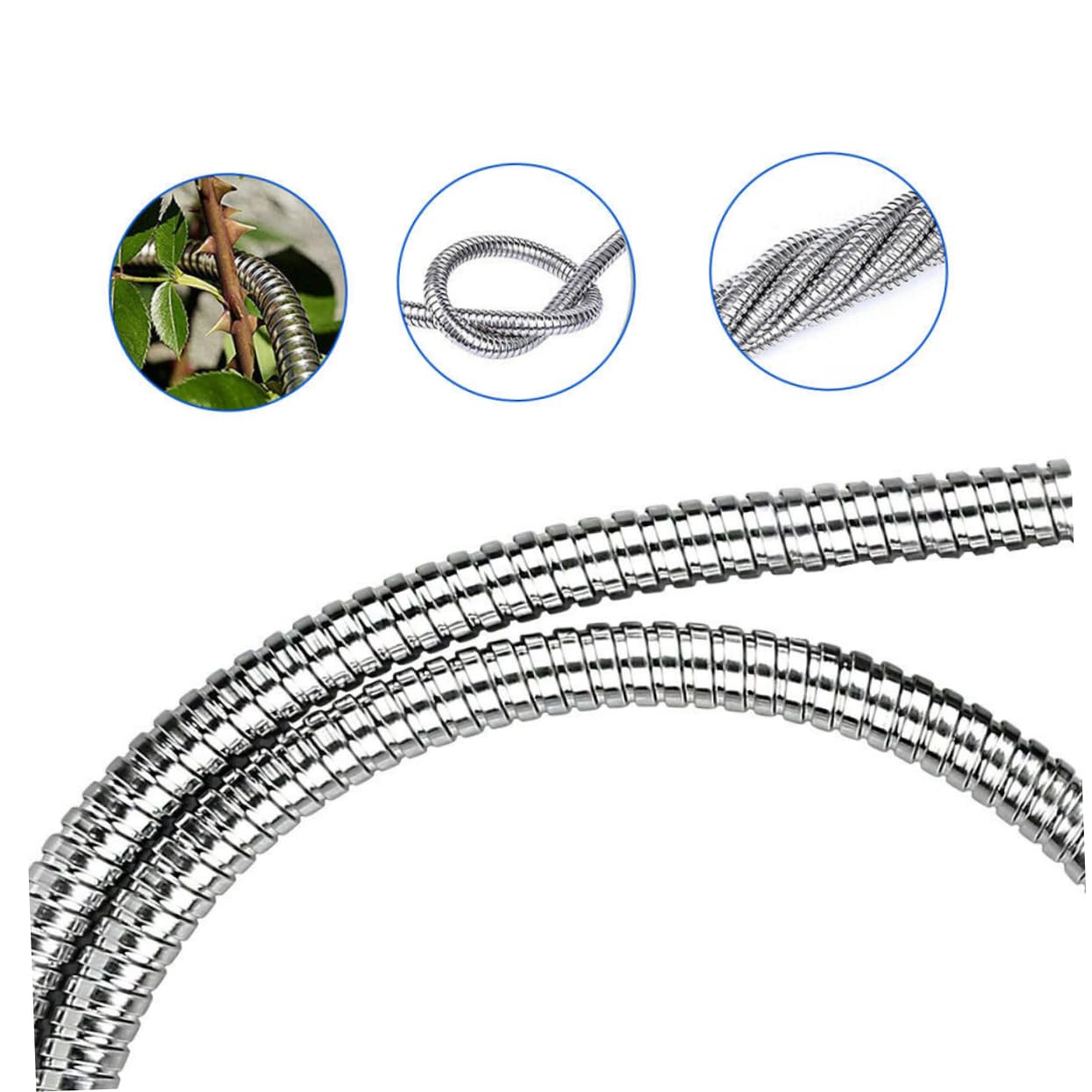 VANZACK Edelstahl Gartenschlauch Leichter Und Flexibler Dehnbarer Bewässerungsschlauch Mit Spritzdüse Für Garten Pool Und Auto Rostfrei Und Knickfrei