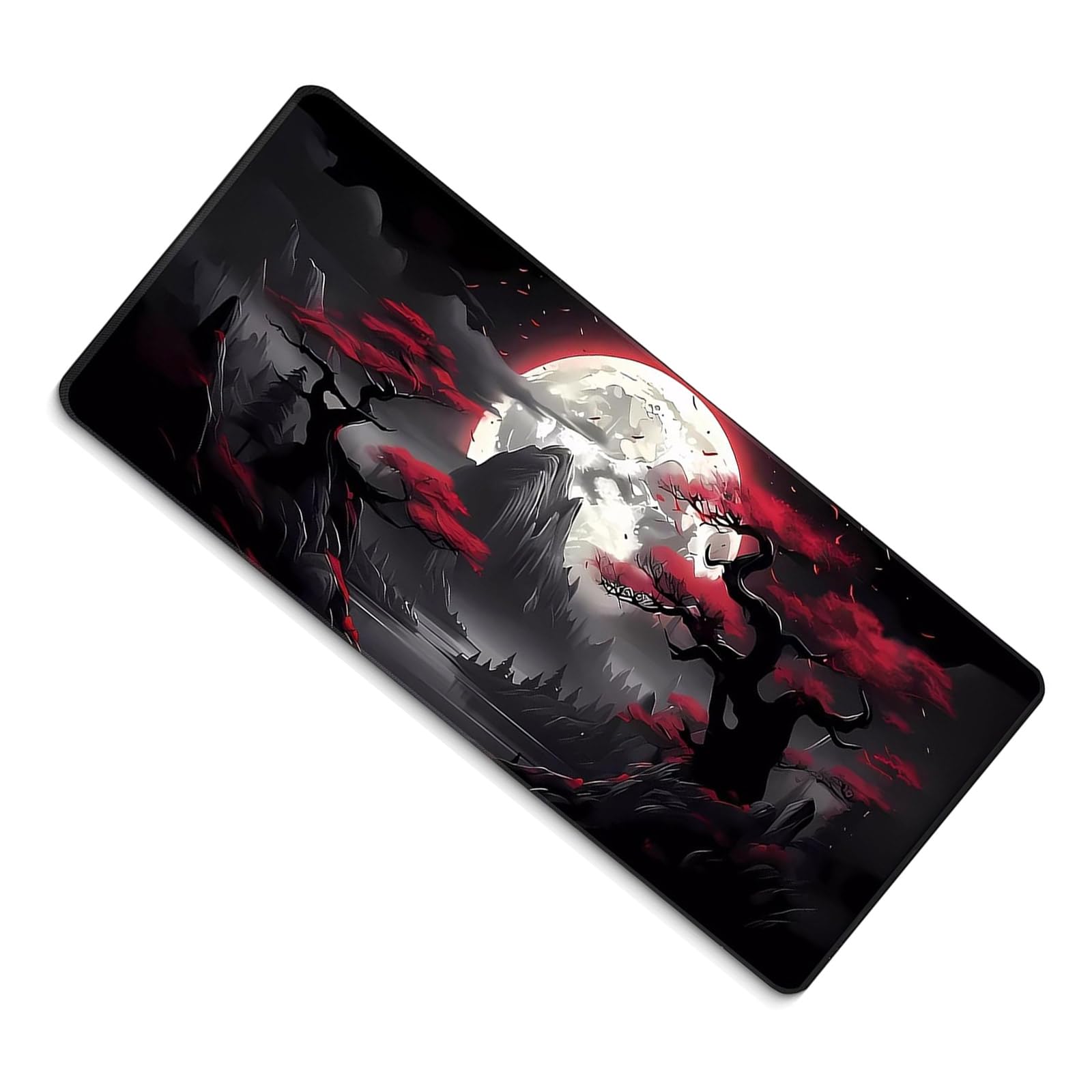 Grand tapis de bureau à bords cousus idéal pour stabiliser clavier et souris