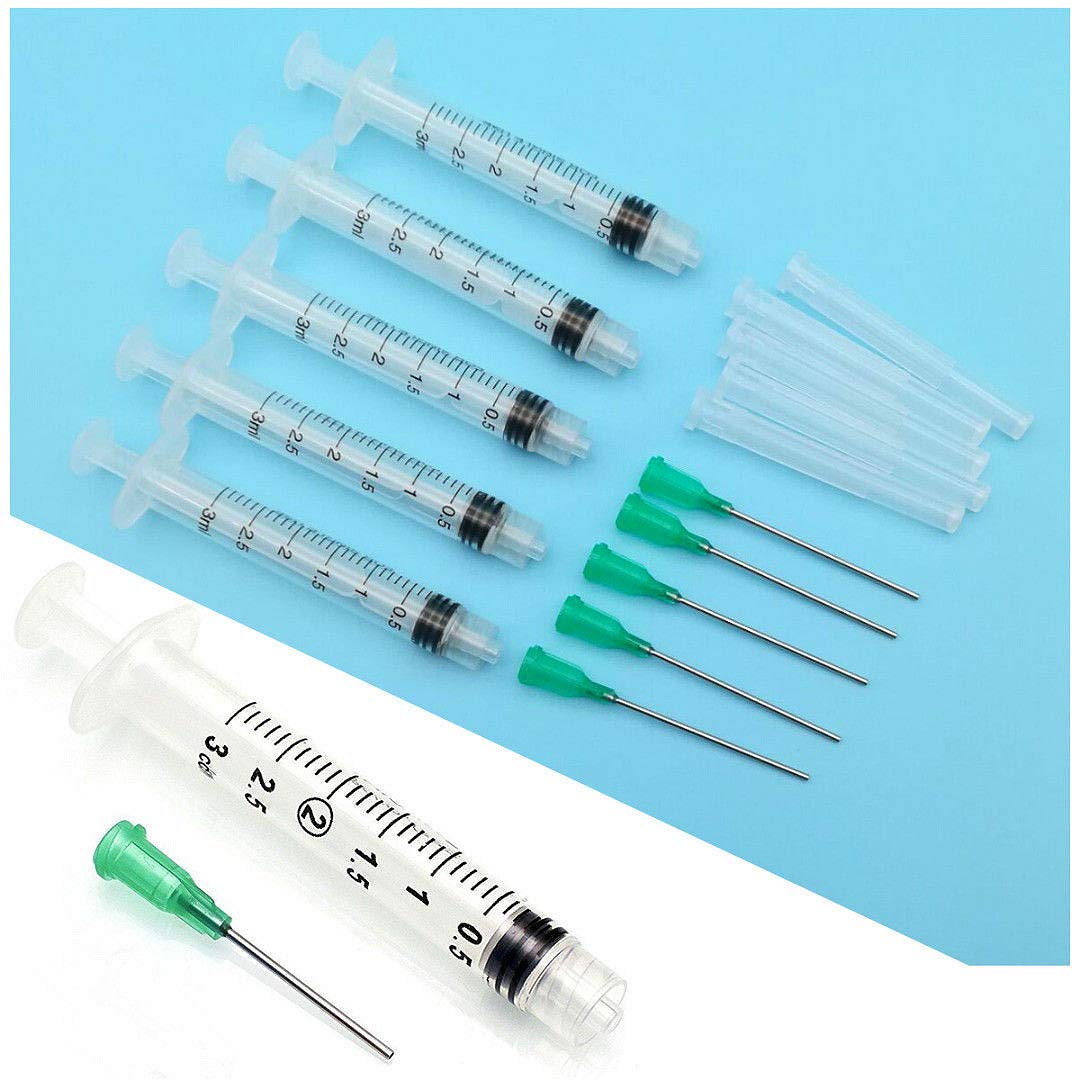 5Pack New 3ML Dispensing Syringe With 18Ga 1.5