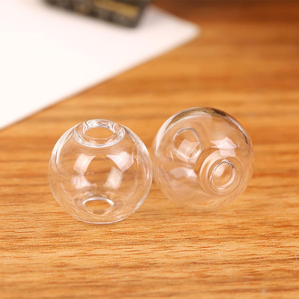 Bola de Cristal Agujero Recto Hueca Transparente 100 Piezas
