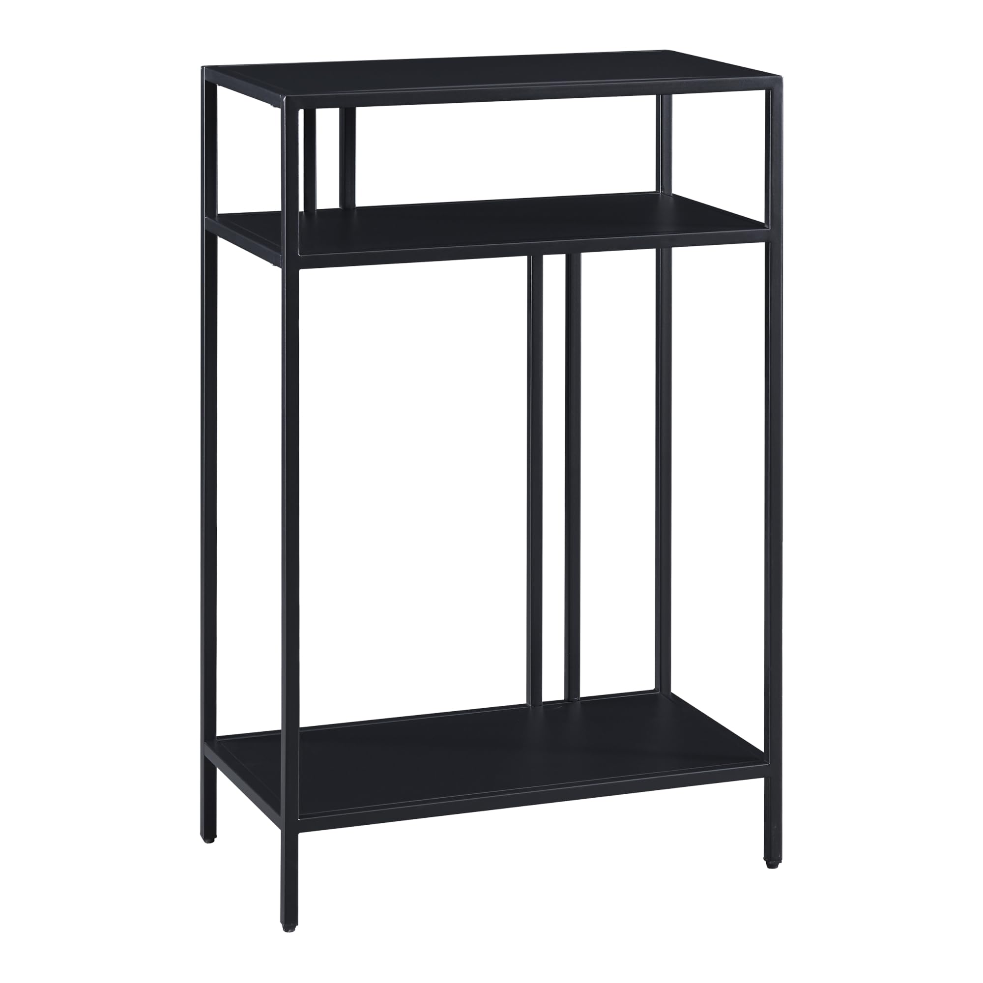 [en.casa] Konsolentisch Kumlinge Wohnzimmertisch schmal 55 x 30 x 85 cm Flurtisch mit Ablage Diele Metall Schwarz