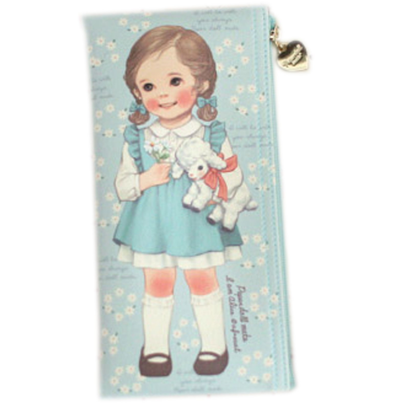 Afrocat Paper Doll Mate NEW Pen Case Blooming Alice Pencils Beauty Brushes Multi Purpose Pouch Blue Alice