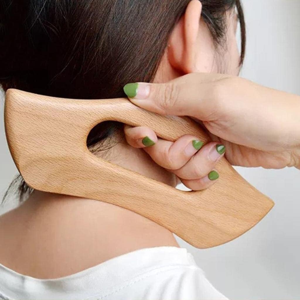 Artist International ™ Wooden Lymphatic Drainage Massager, Wood Gua Sha Tool for Body, Manual Massage Scraper for Anti Cellulite and Relieve Muscle Fatigue, Body Gua Sha Paddle (Ms1)