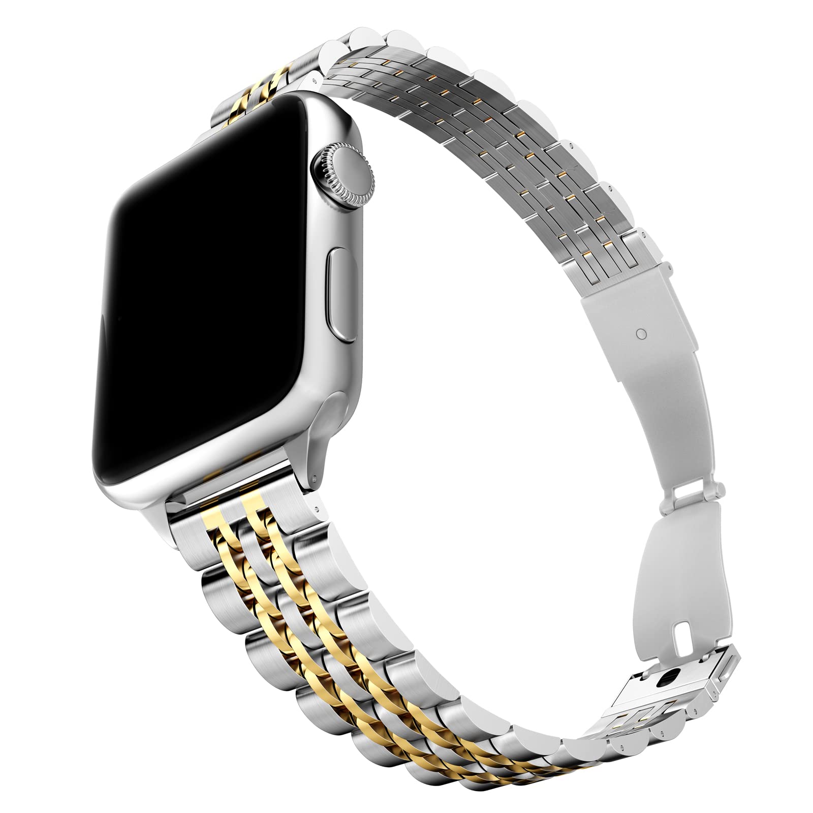 Metal Band Compatible with Apple iWatch 38mm 40mm 42mm 44mm Women Replacement Stainless Steel Bands for Series 5 4 3 2 1