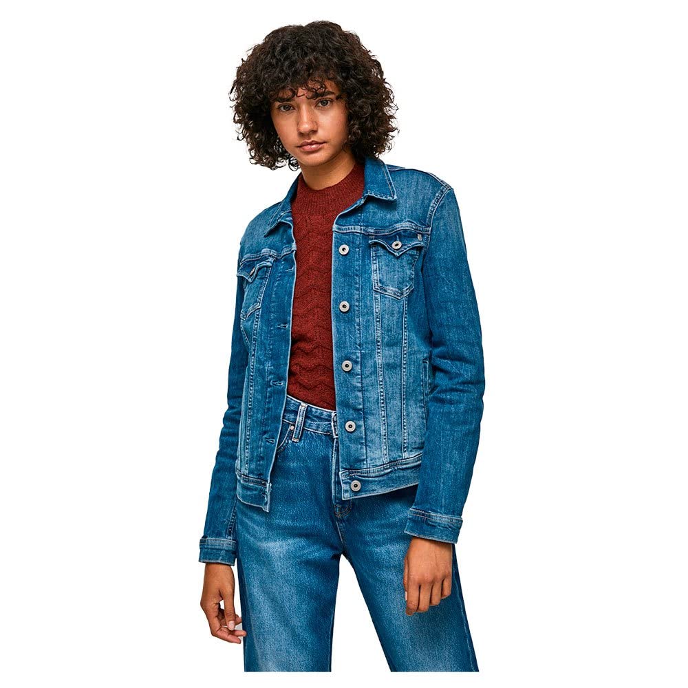 Pepe Jeans Women's Thrift Denim Jacket, Denim, XXS